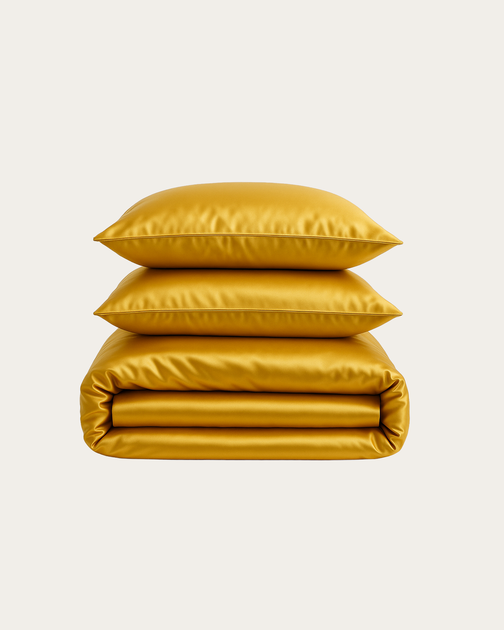Imperial Gold Satin Bedding Set