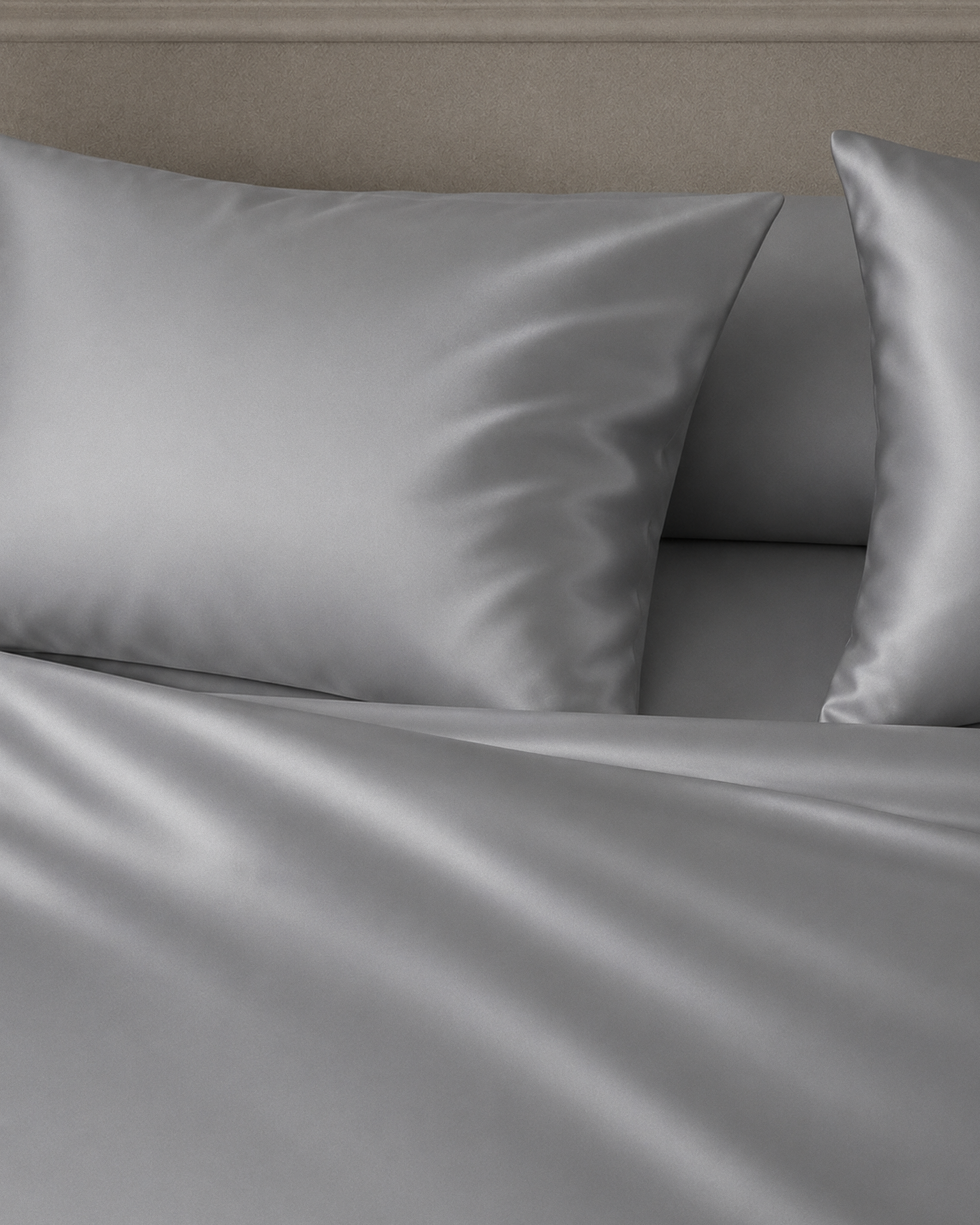 Platinum Silver Satin Pillowcase