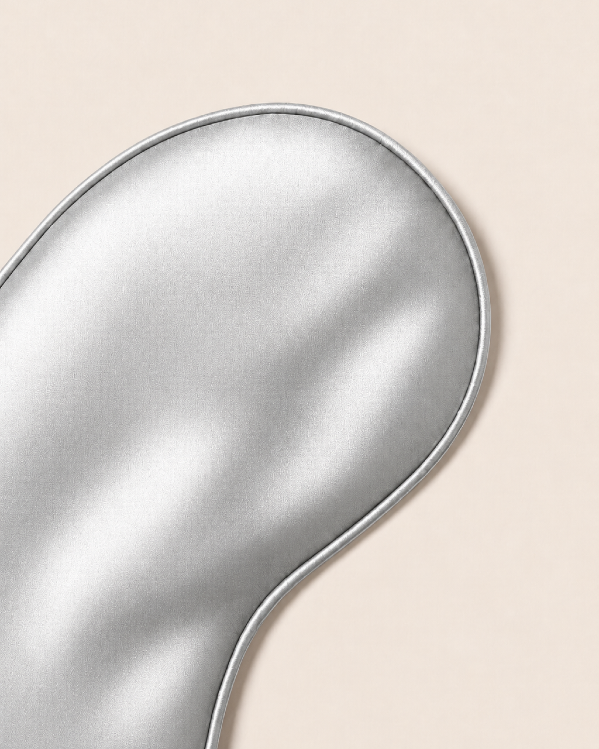 Platinum Silver Satin Sleep Mask