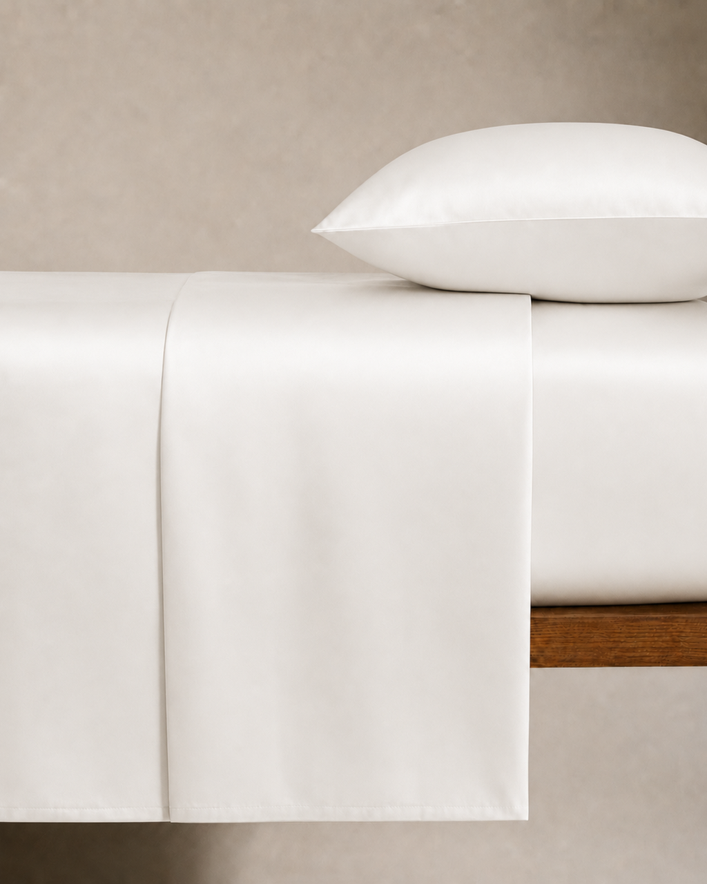 Pearl White Satin Bedding Set