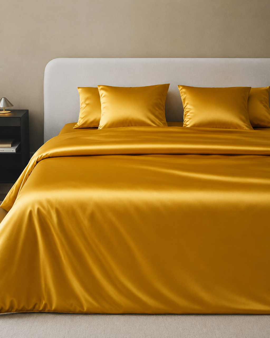 Imperial Gold Satin Bedding Set