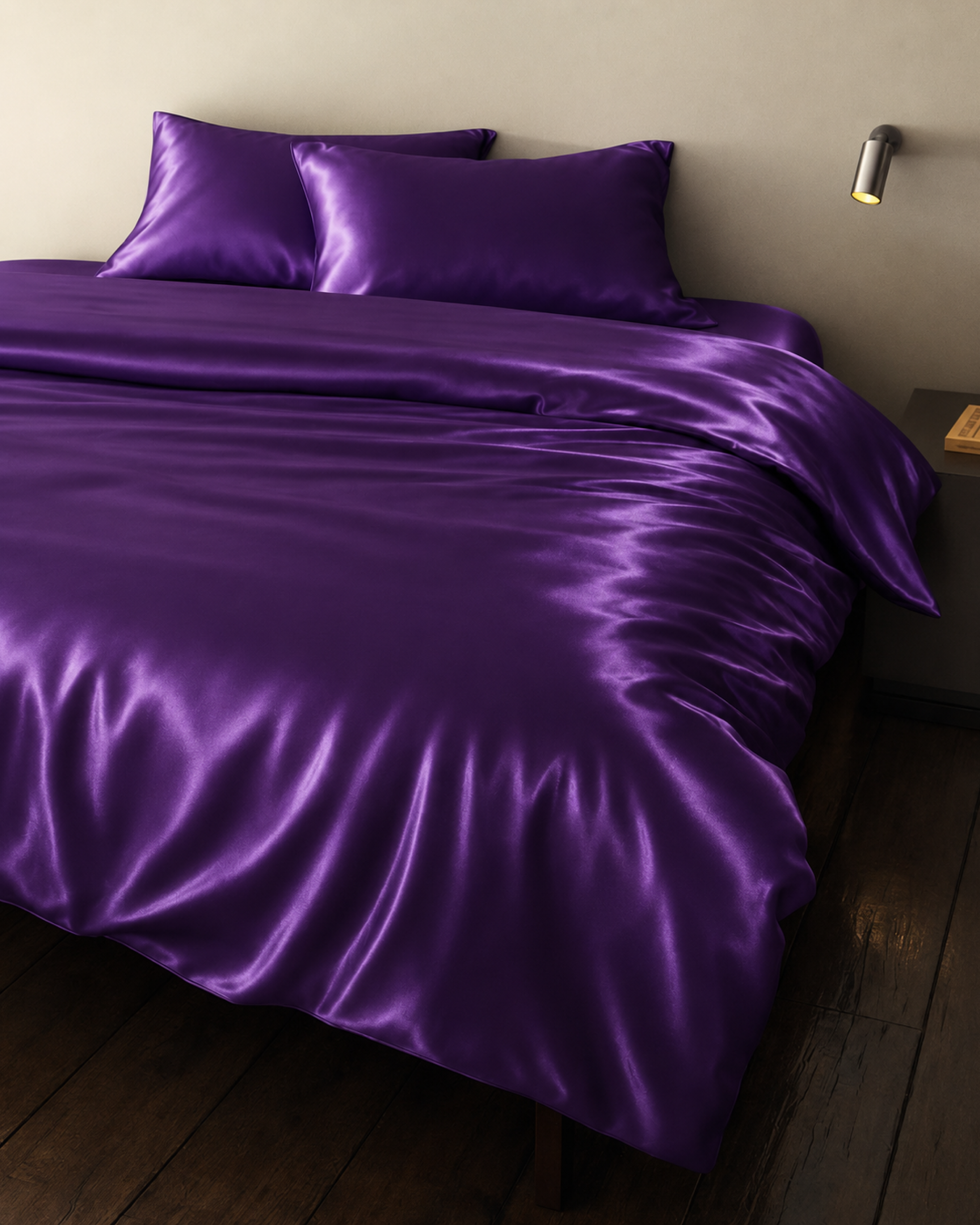 Amethyst Purple Satin Bedding Set