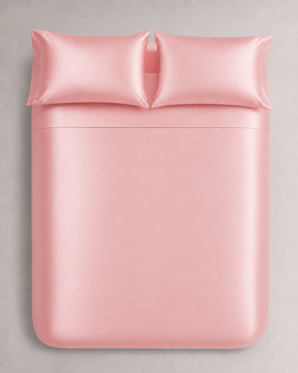 Blush Pink Satin Bedding Set