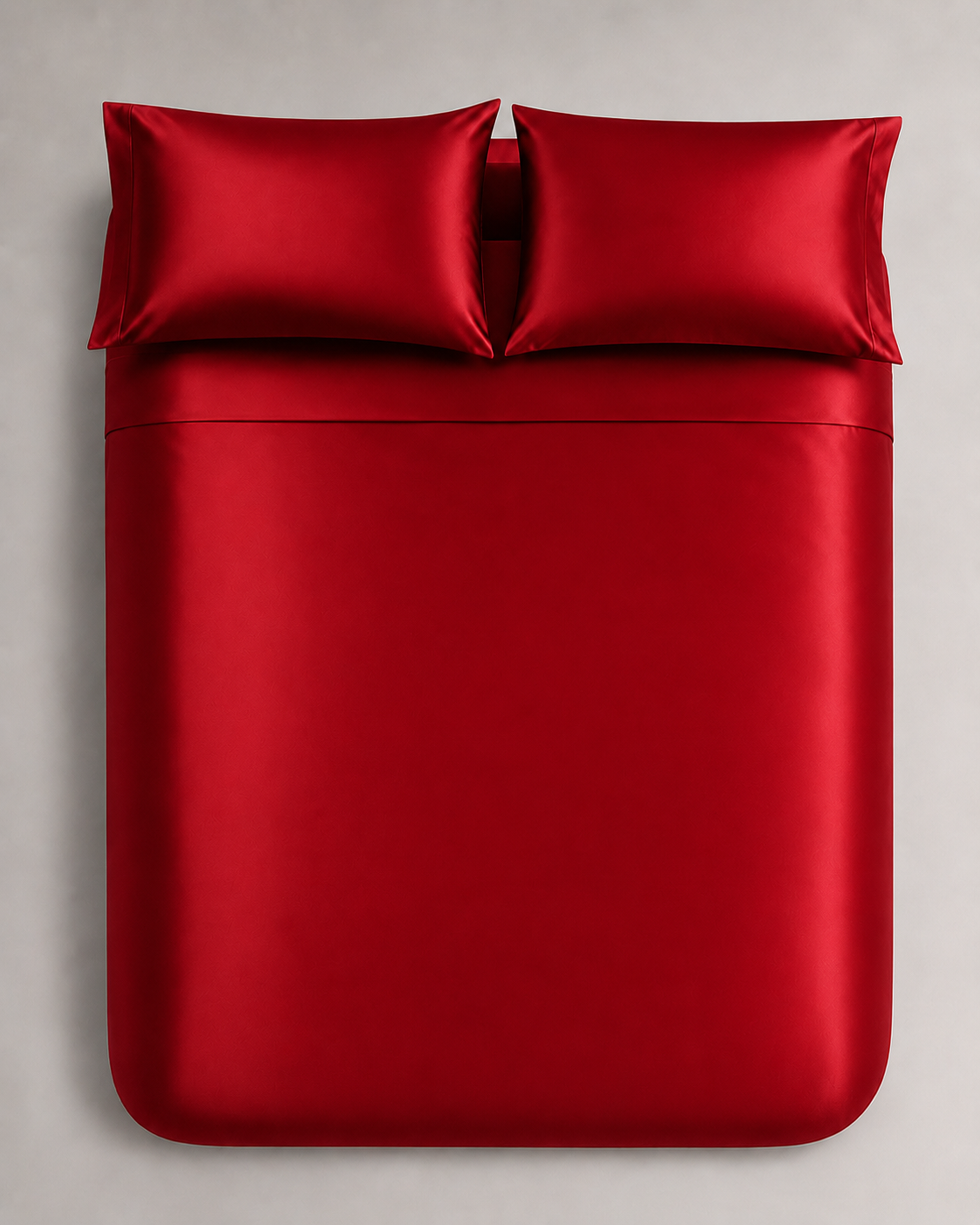Ruby Red Satin Bedding Set