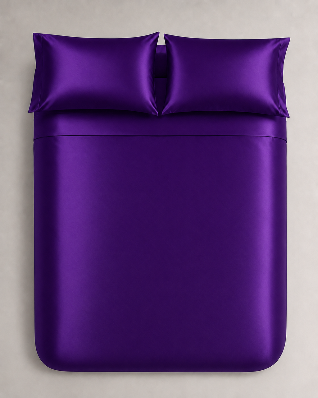 Amethyst Purple Satin Bedding Set