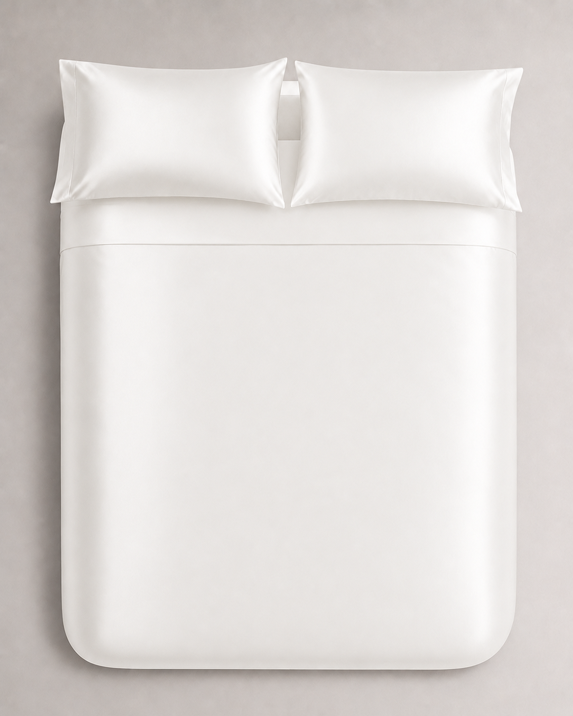 Pearl White Satin Bedding Set