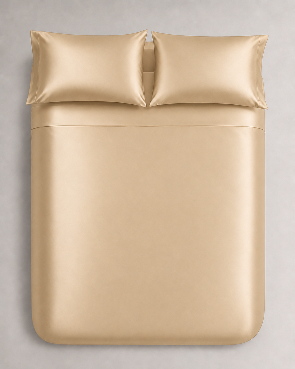 Sand Beige Satin Bedding Set
