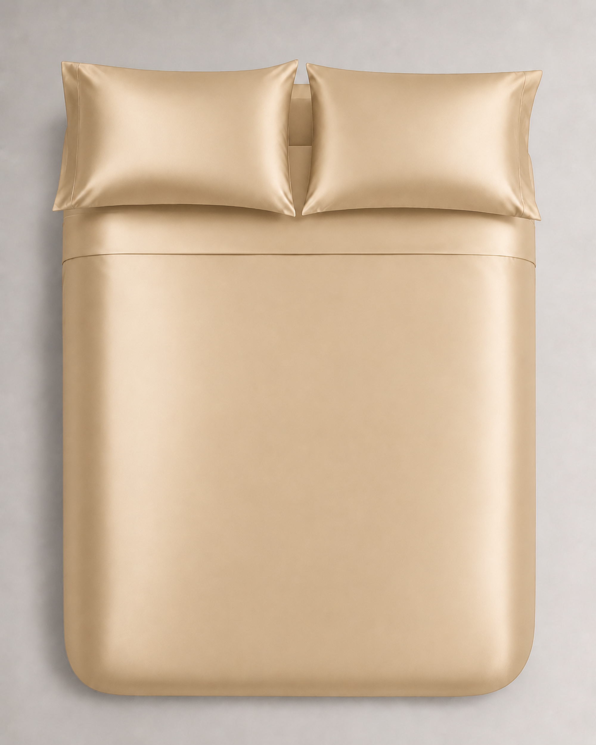 Sand Beige Satin Bedding Set