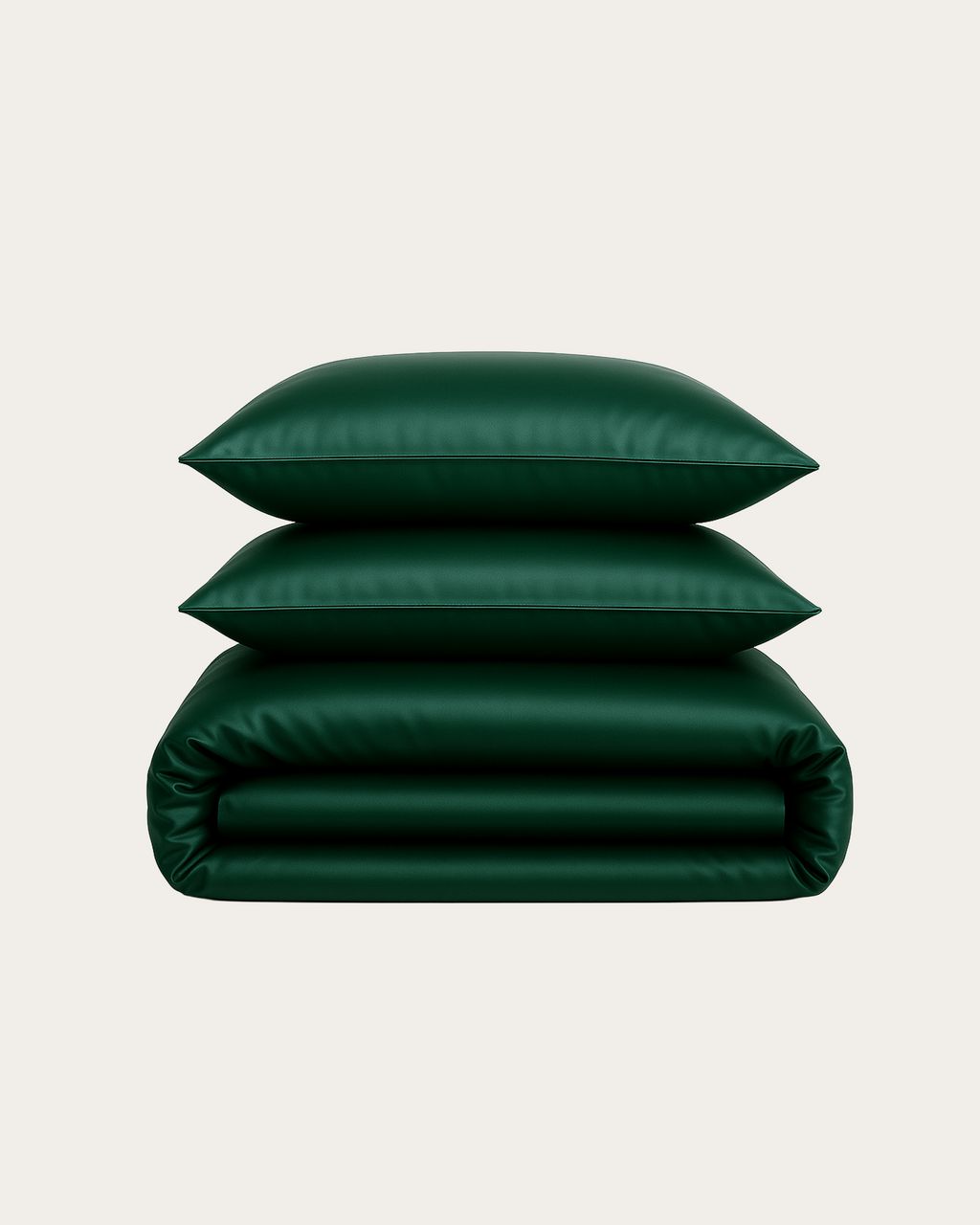 Emerald Green Satin Bedding Set