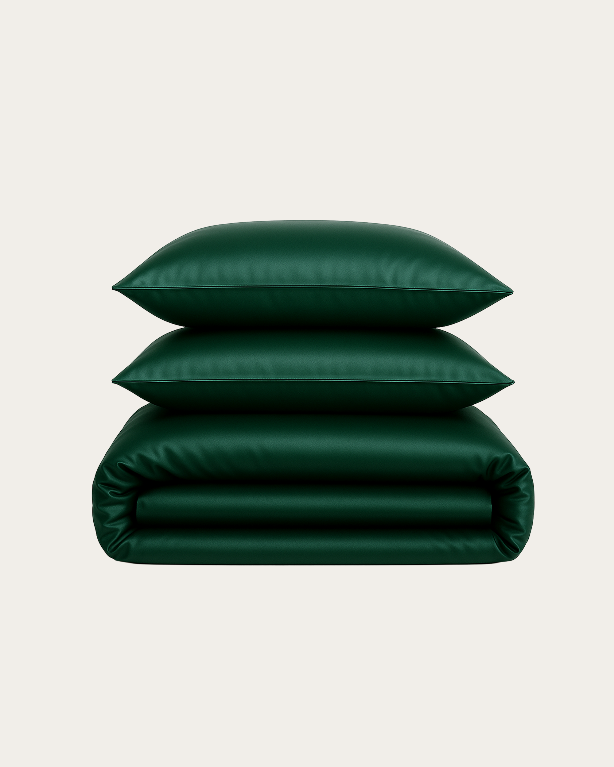 Emerald Green Satin Bedding Set