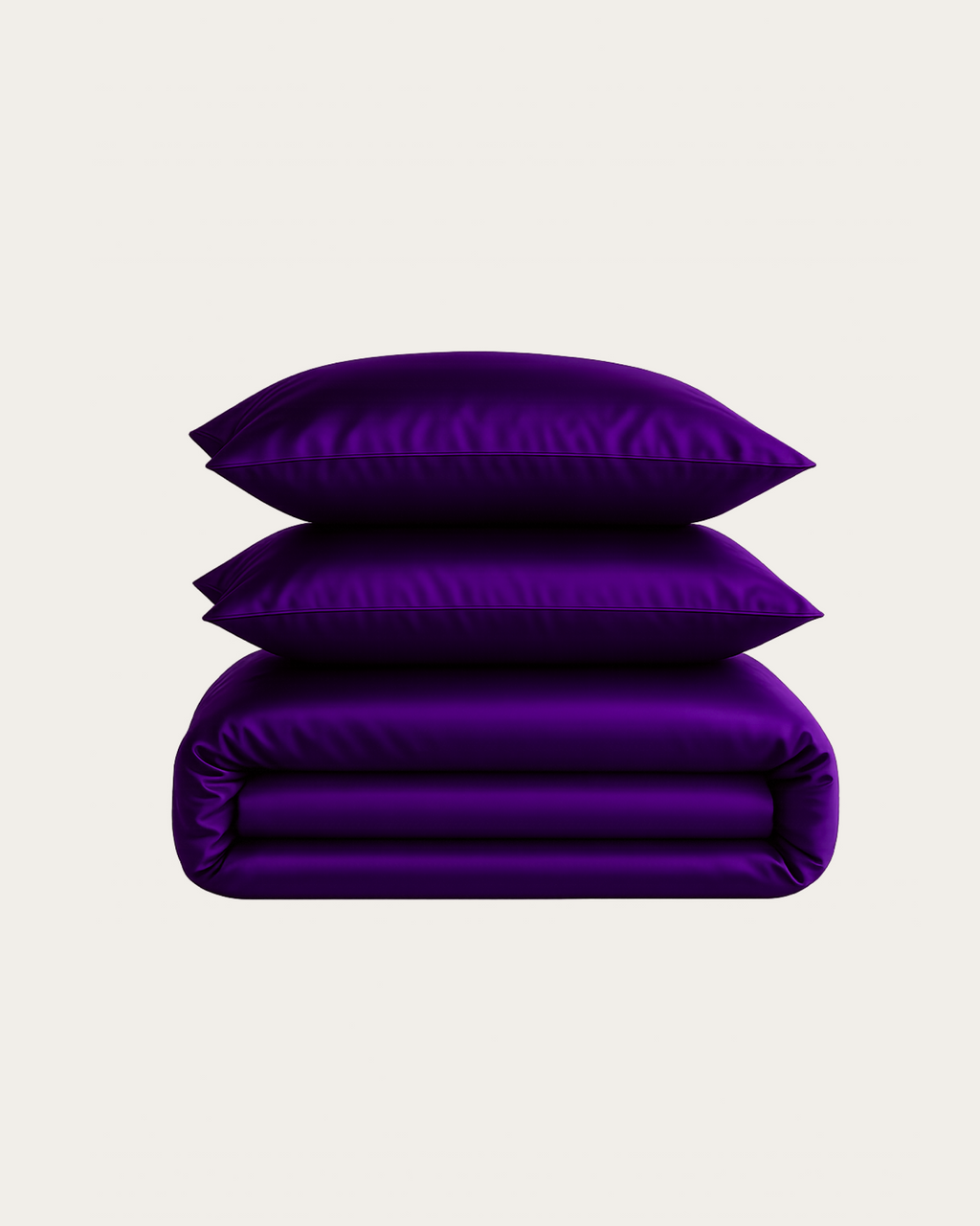 Amethyst Purple Satin Bedding Set