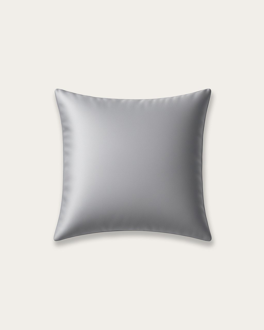 Platinum Silver Satin Square Pillowcase