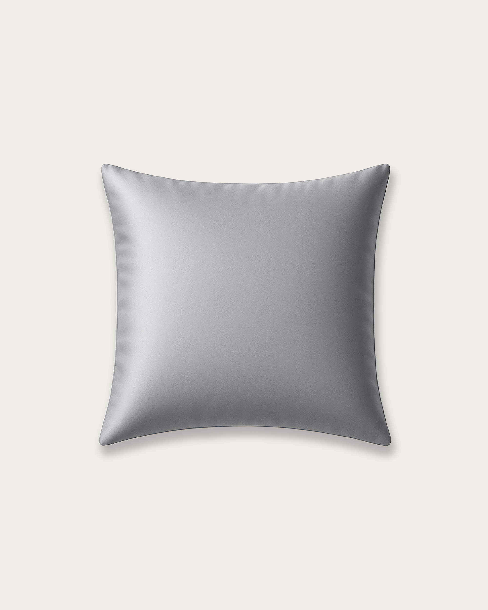 Platinum Silver Satin Square Pillowcase