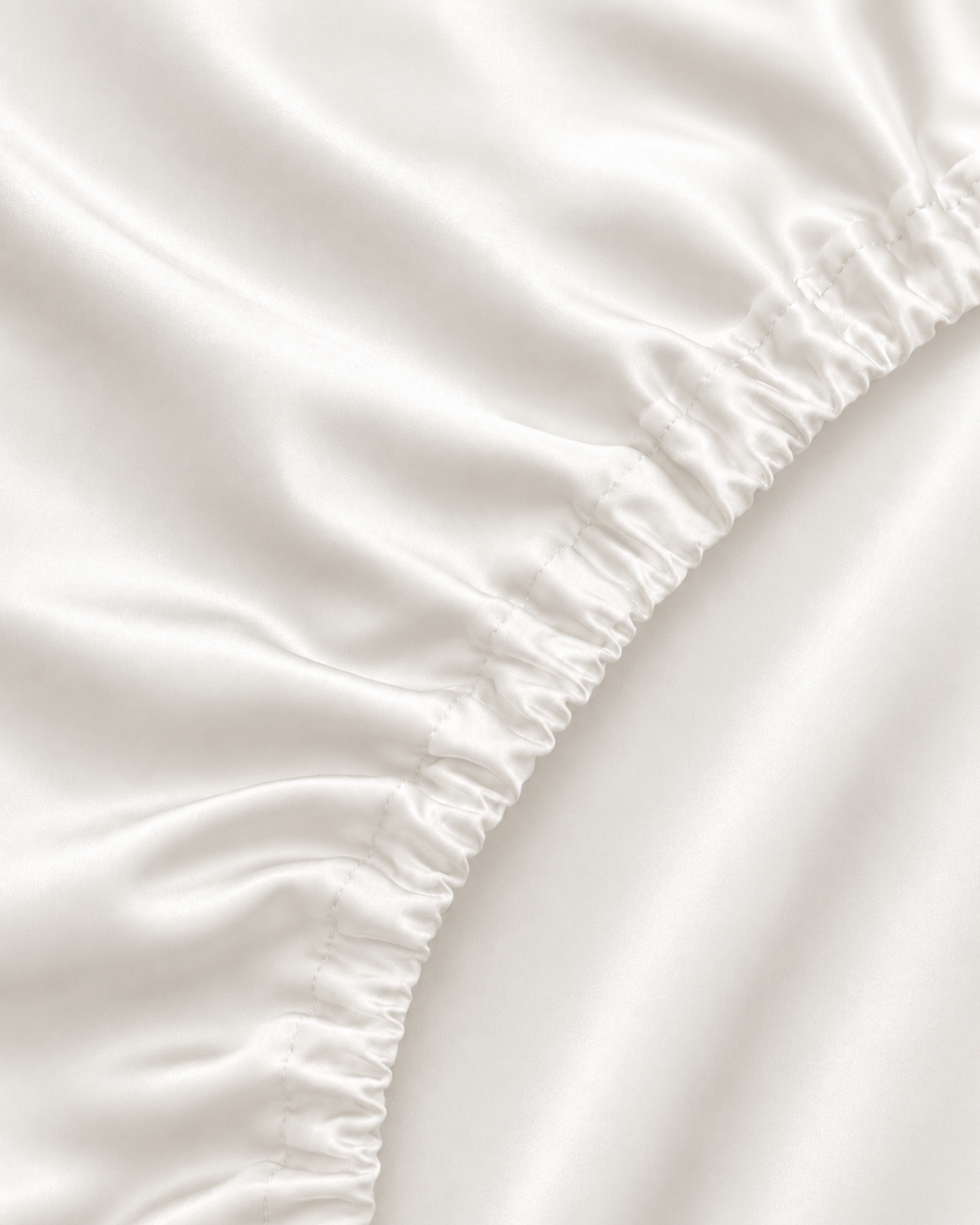 Pearl White Satin Fitted Sheet