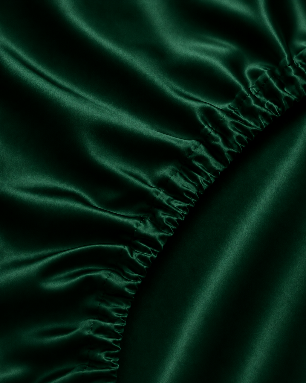 Emerald Green Satin Fitted Sheet