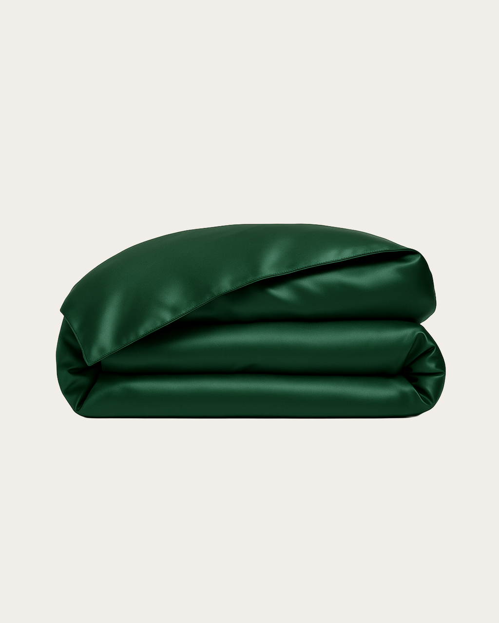 Emerald Green Satin Duvet Cover