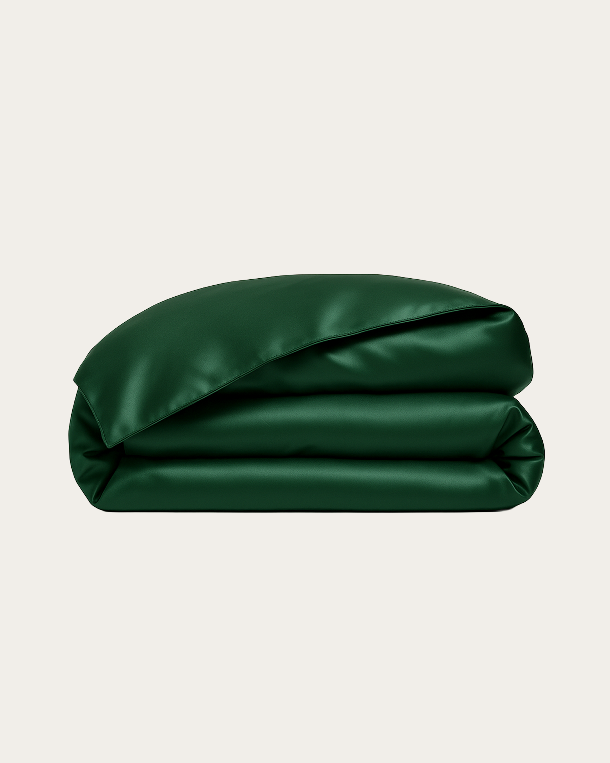 Emerald Green Satin Duvet Cover
