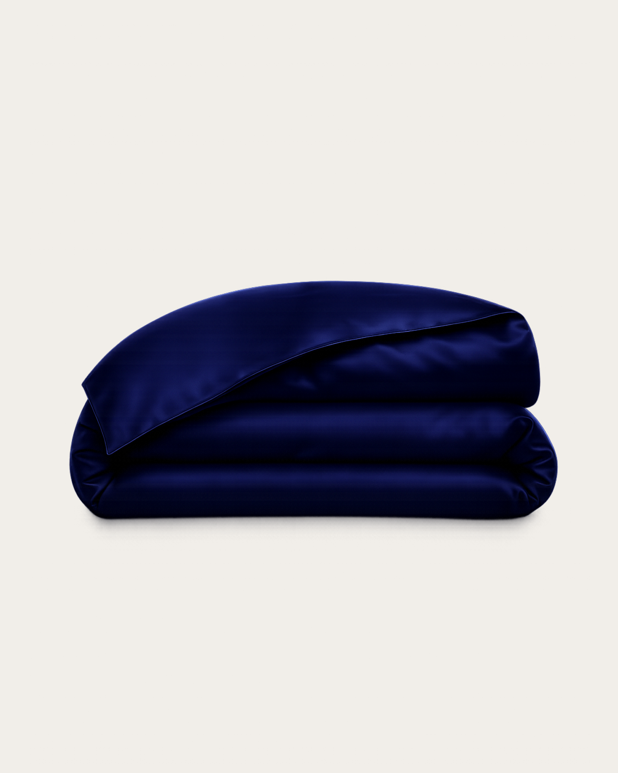 Navy Blue Satin Duvet Cover