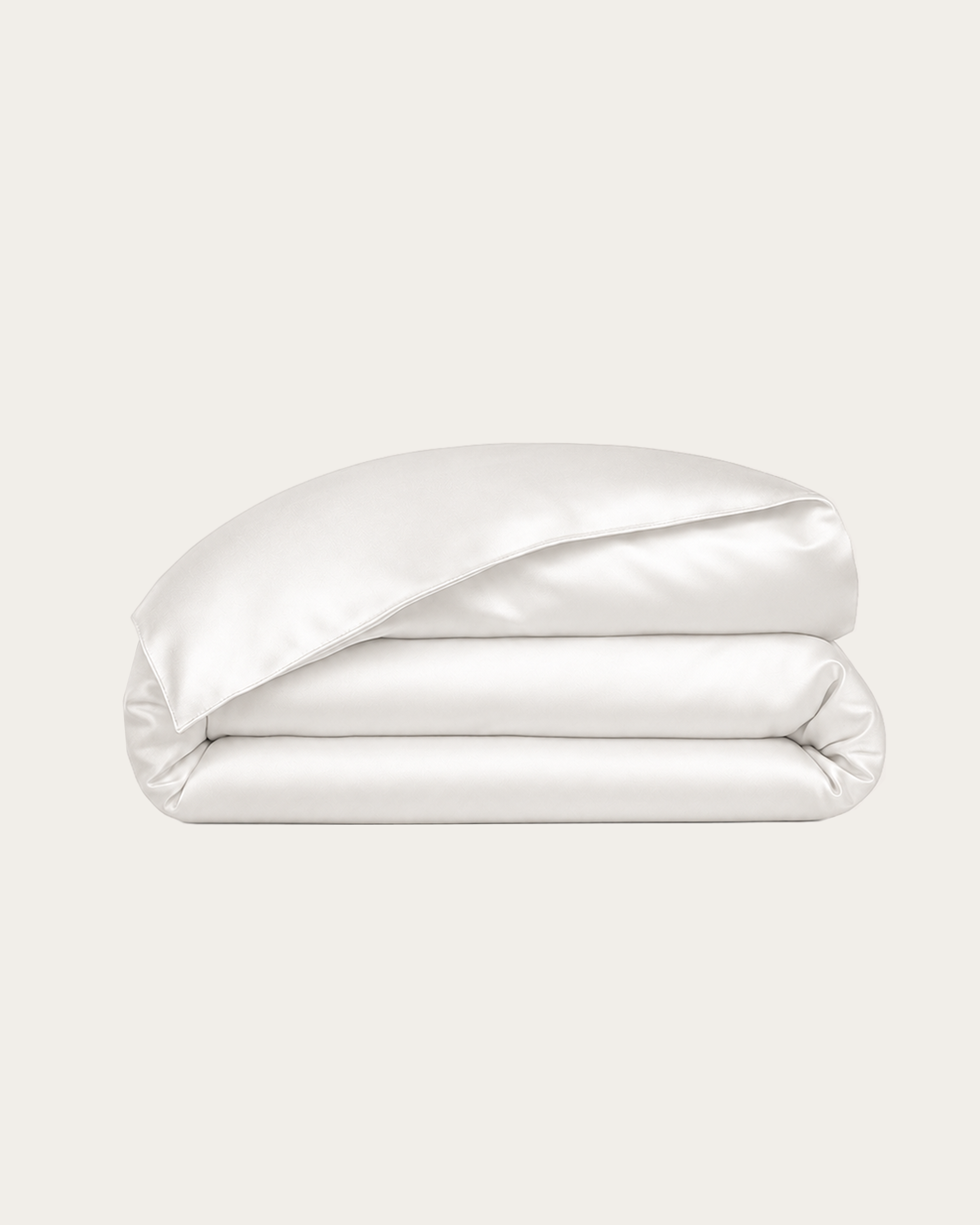 Pearl White Satin Duvet Cover