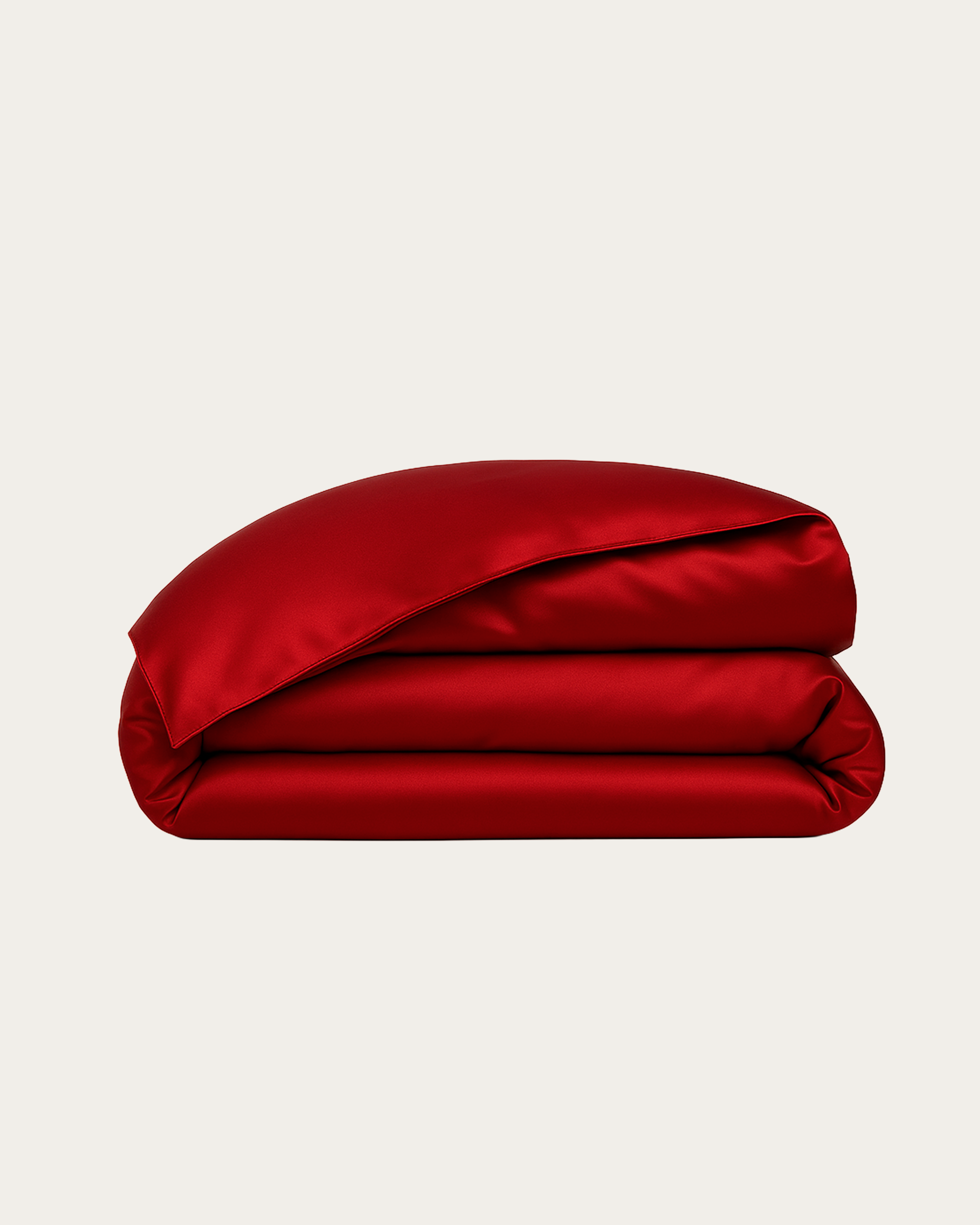 Ruby Red Satin Duvet Cover