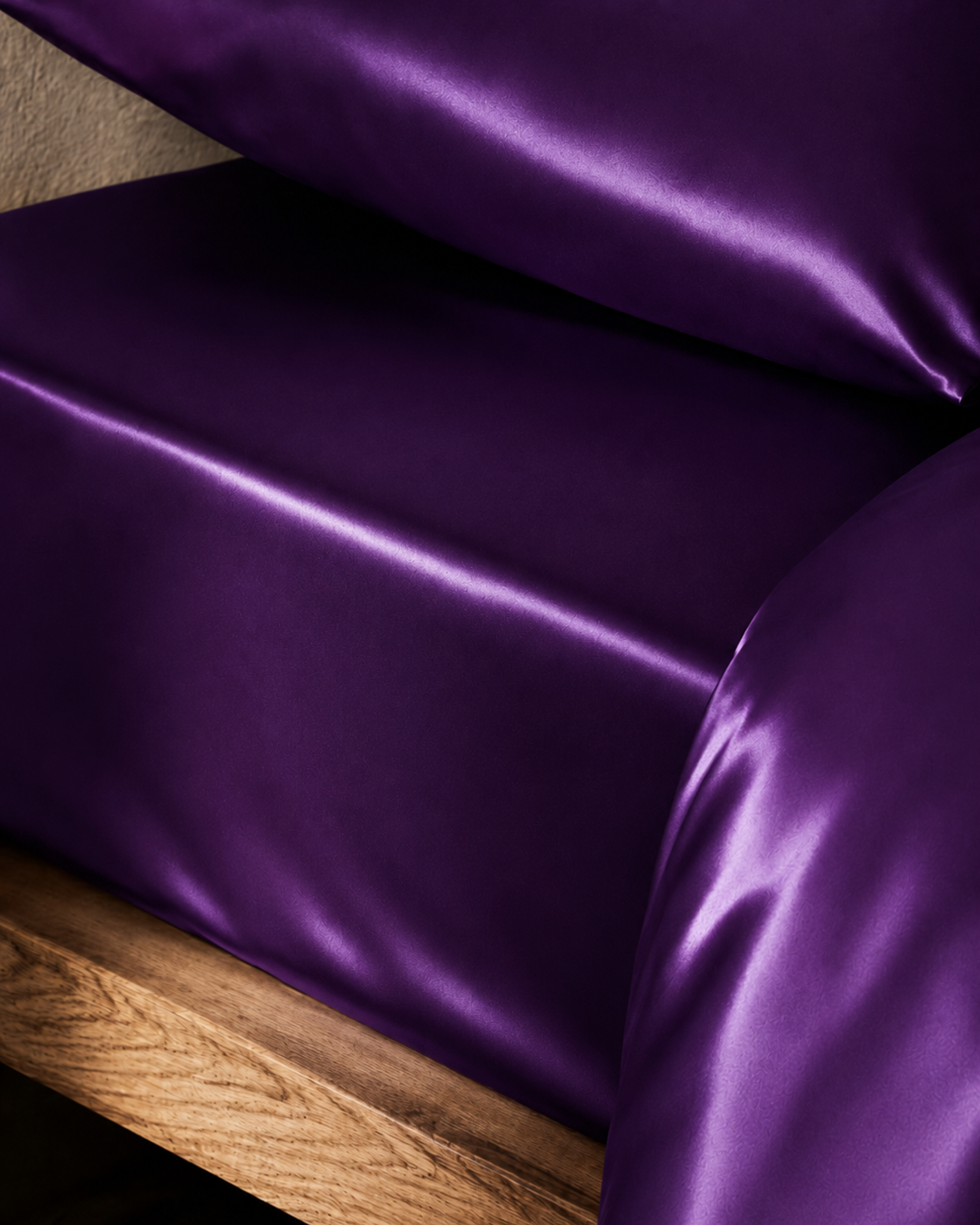 Amethyst Purple Satin Fitted Sheet