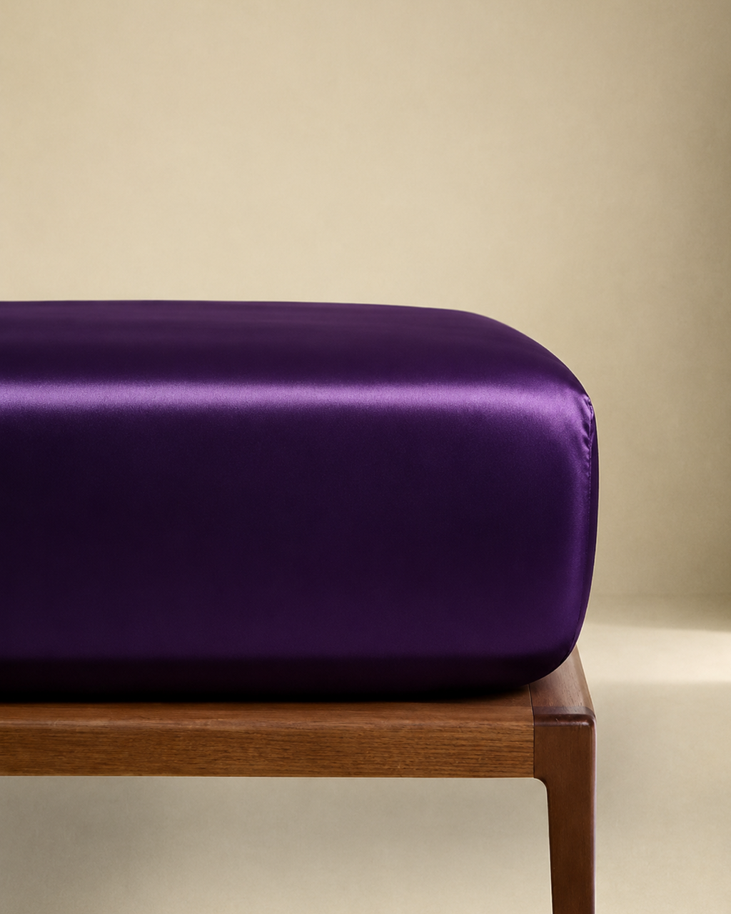 Amethyst Purple Satin Fitted Sheet