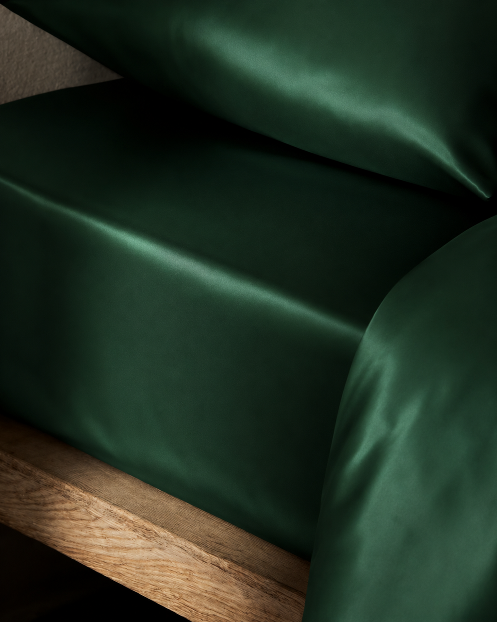 Emerald Green Satin Fitted Sheet