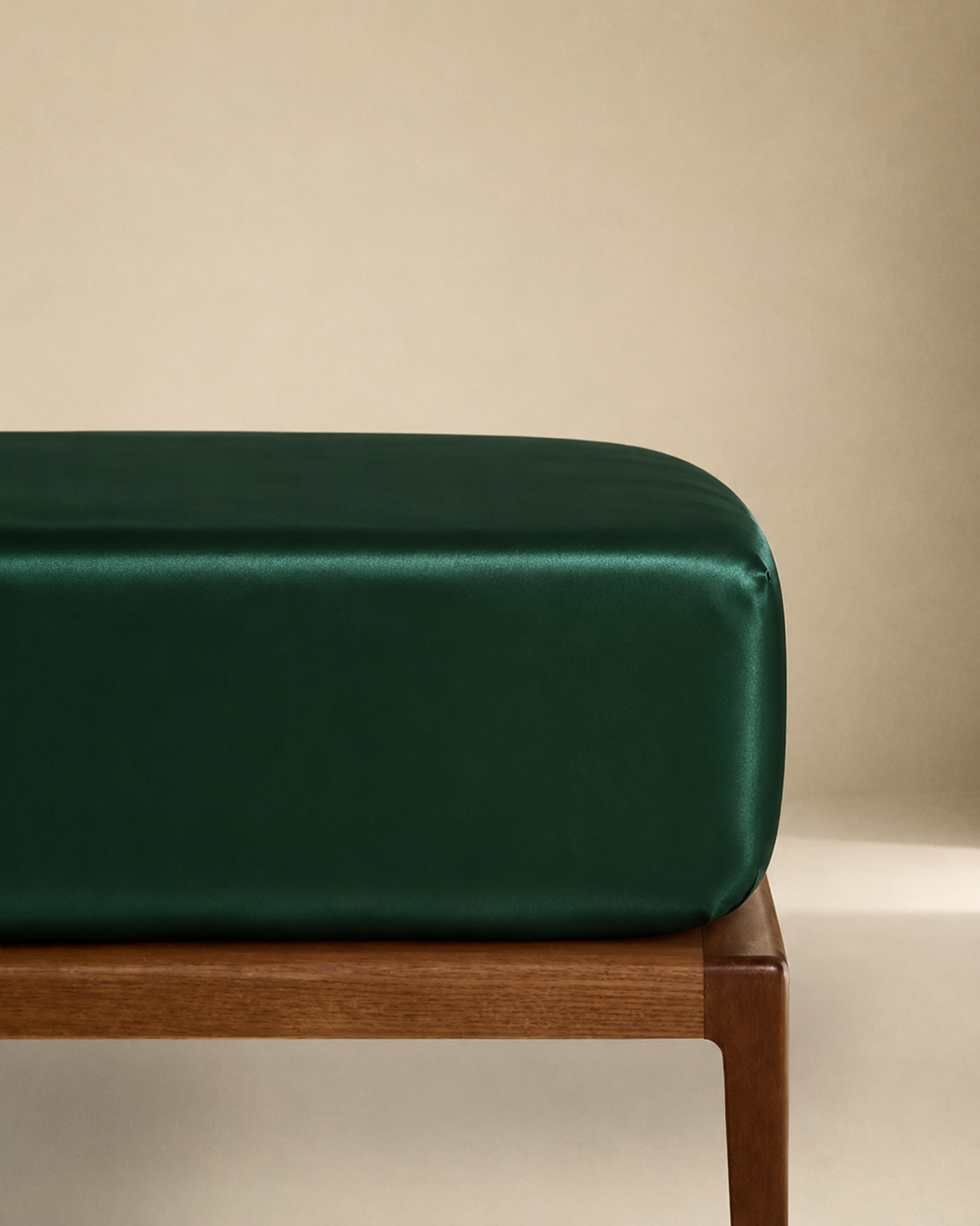 Emerald Green Satin Fitted Sheet