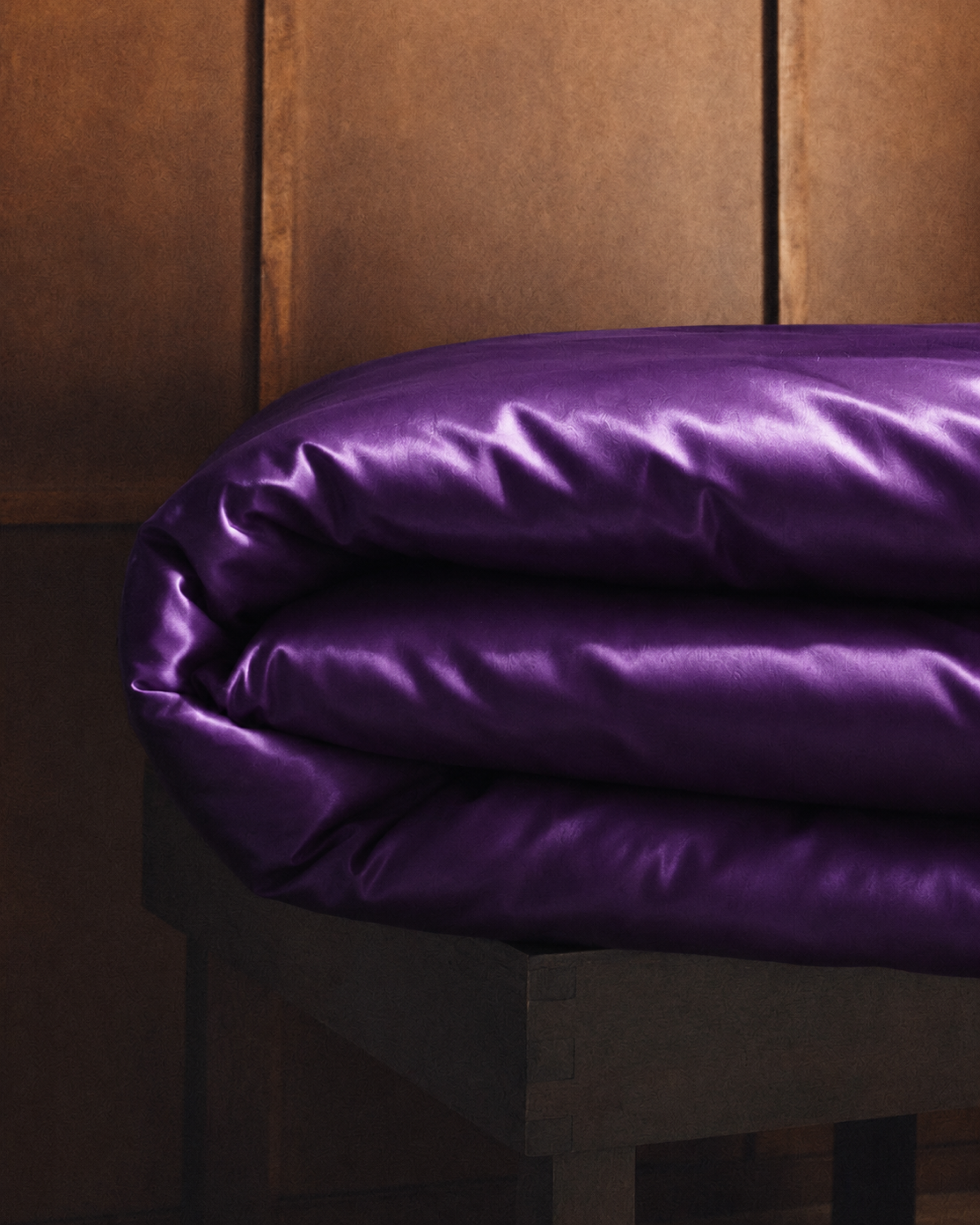Amethyst Purple Satin Duvet Cover