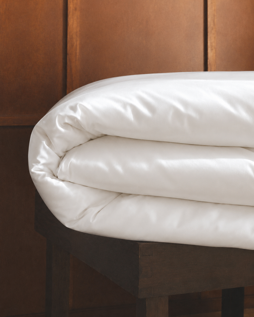 Pearl White Satin Duvet Cover