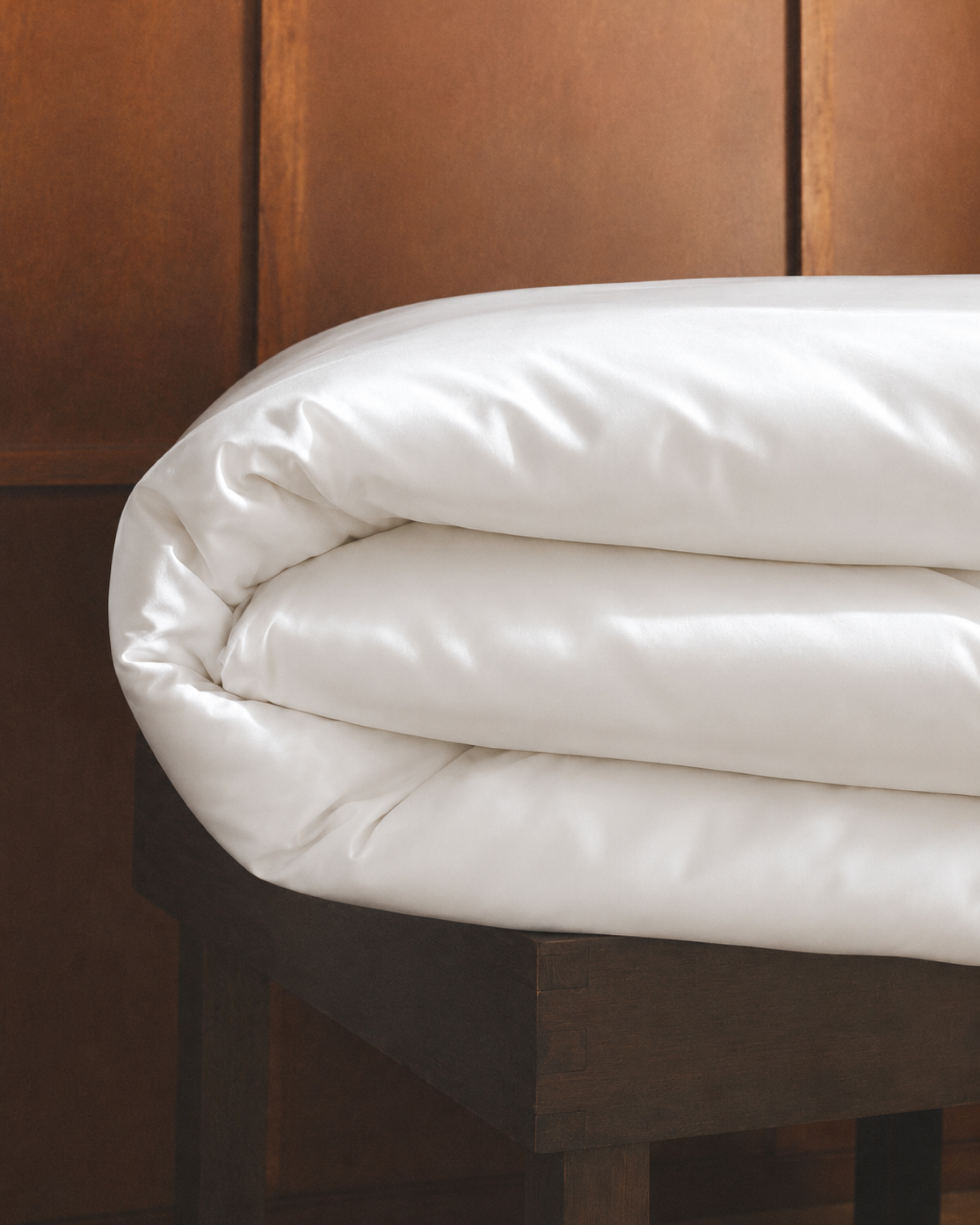 Pearl White Satin Duvet Cover